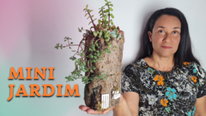 Tronco de Madeira para Mini Jardim de Suculentas! Super Criativo
